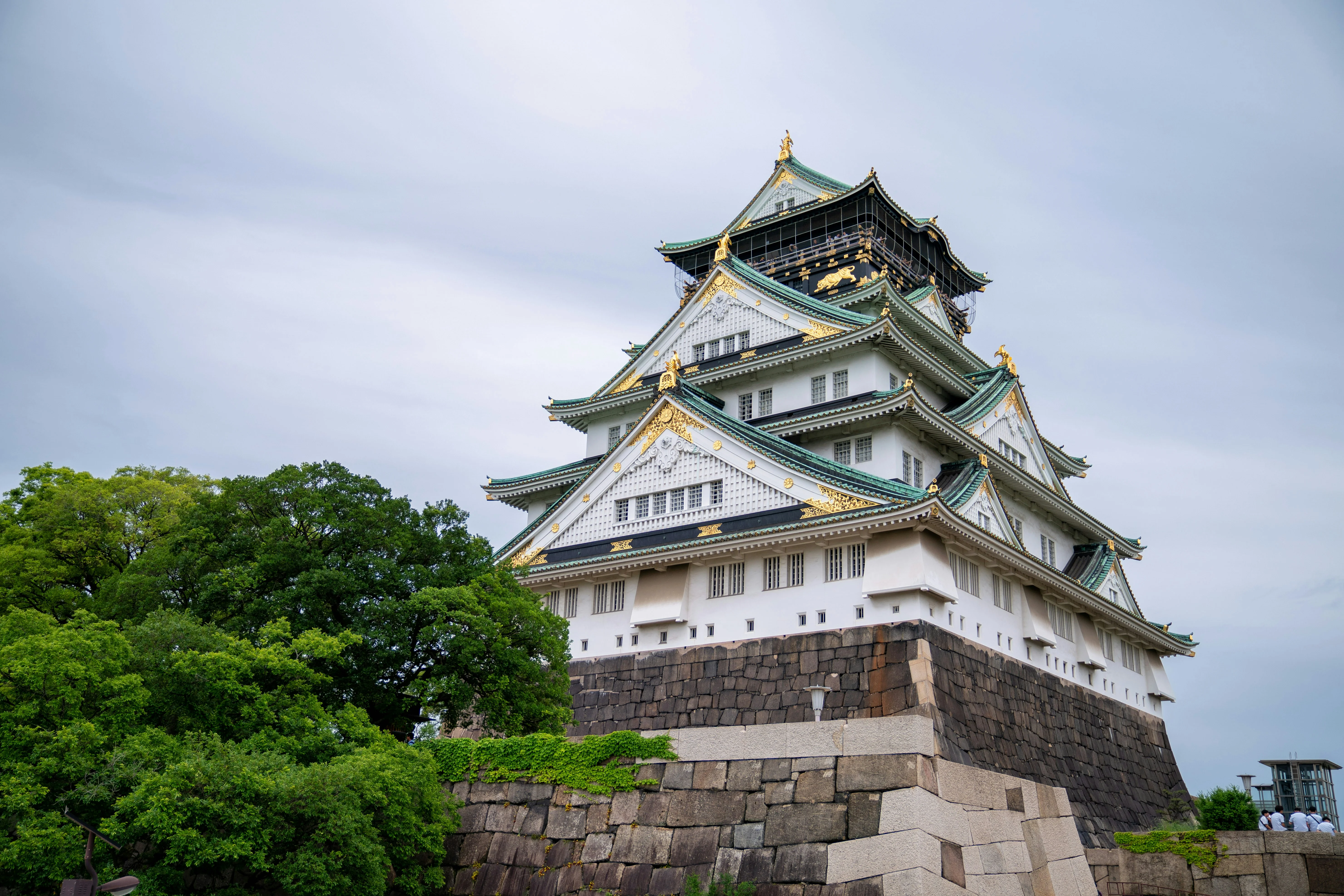 Climbing the Heights: The Majestic View from Osaka Castle's Turrets Image 1